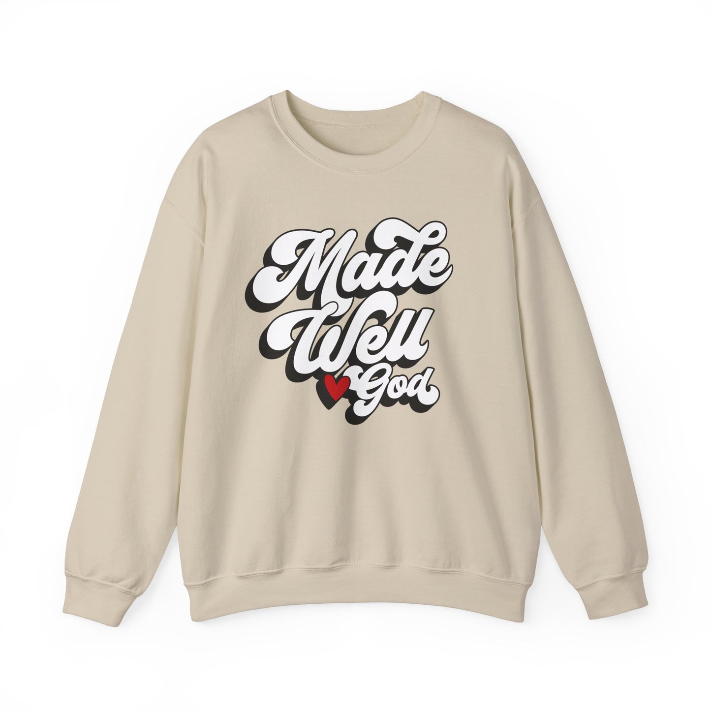 Made Well God Unisex Crewneck Sweatshirt - Cozy Faith-Inspired Apparel