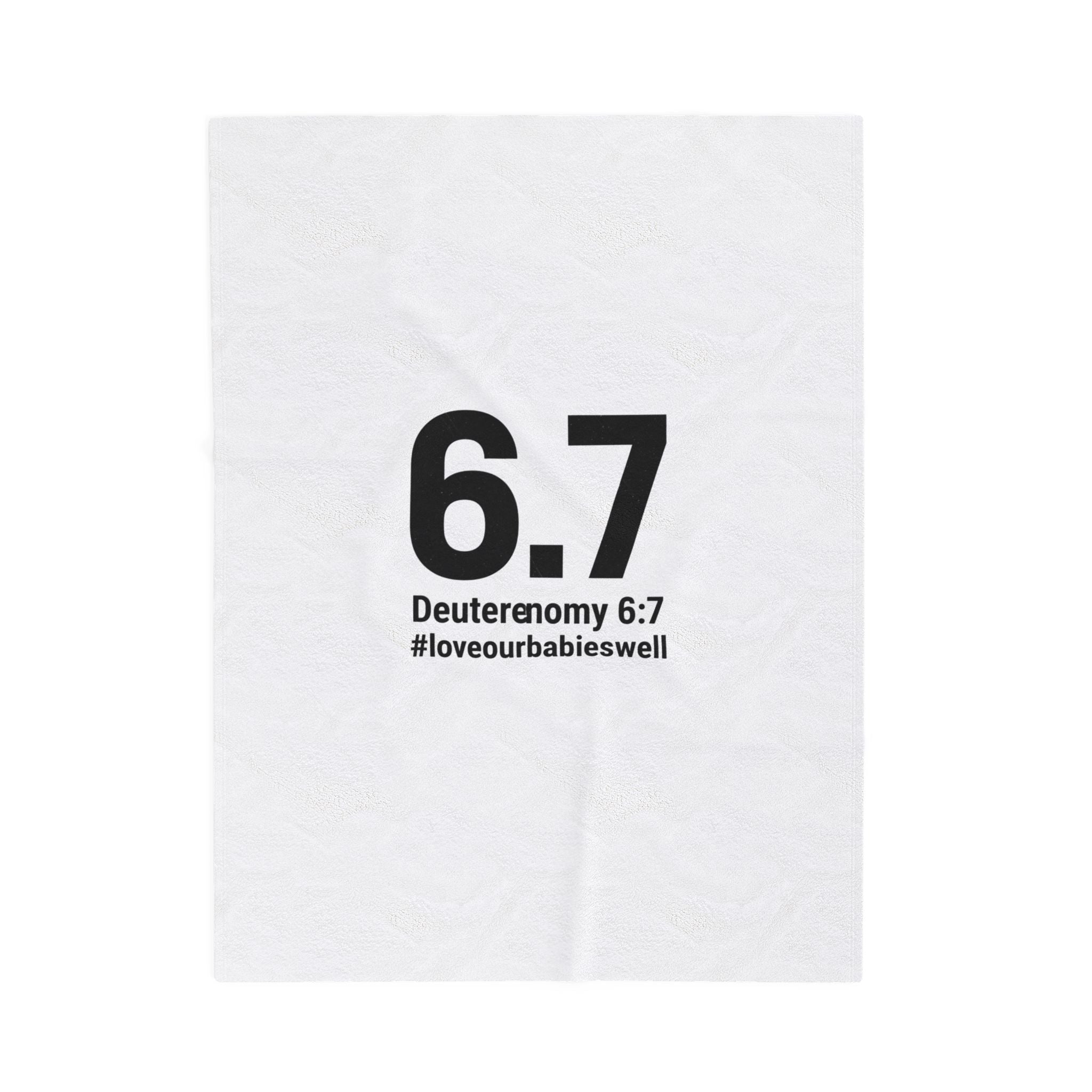 6.7 minimalist number meme Velveteen Plush Blanket | absurdist humor, inside joke