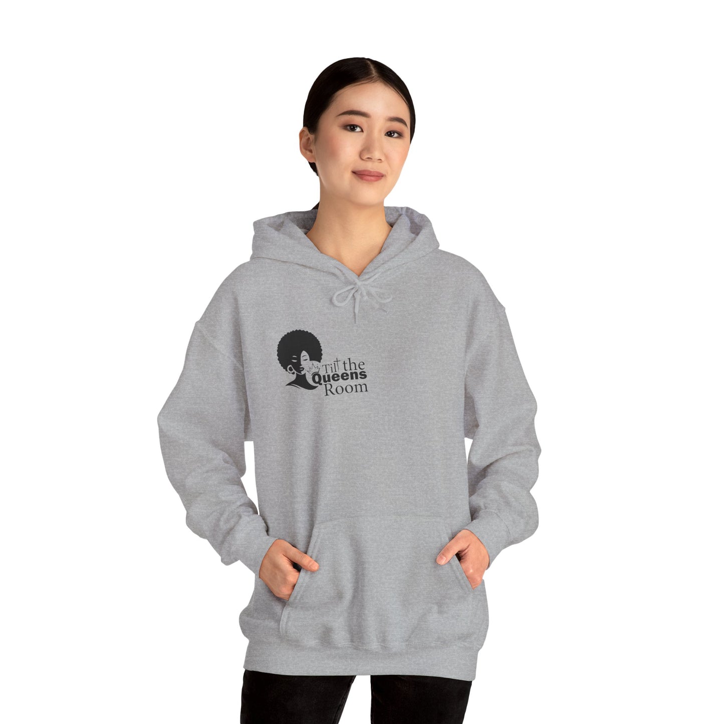 Queens Tilt the Room Woman Hooded Sweatshirt - Cozy Apparel for Empowerment