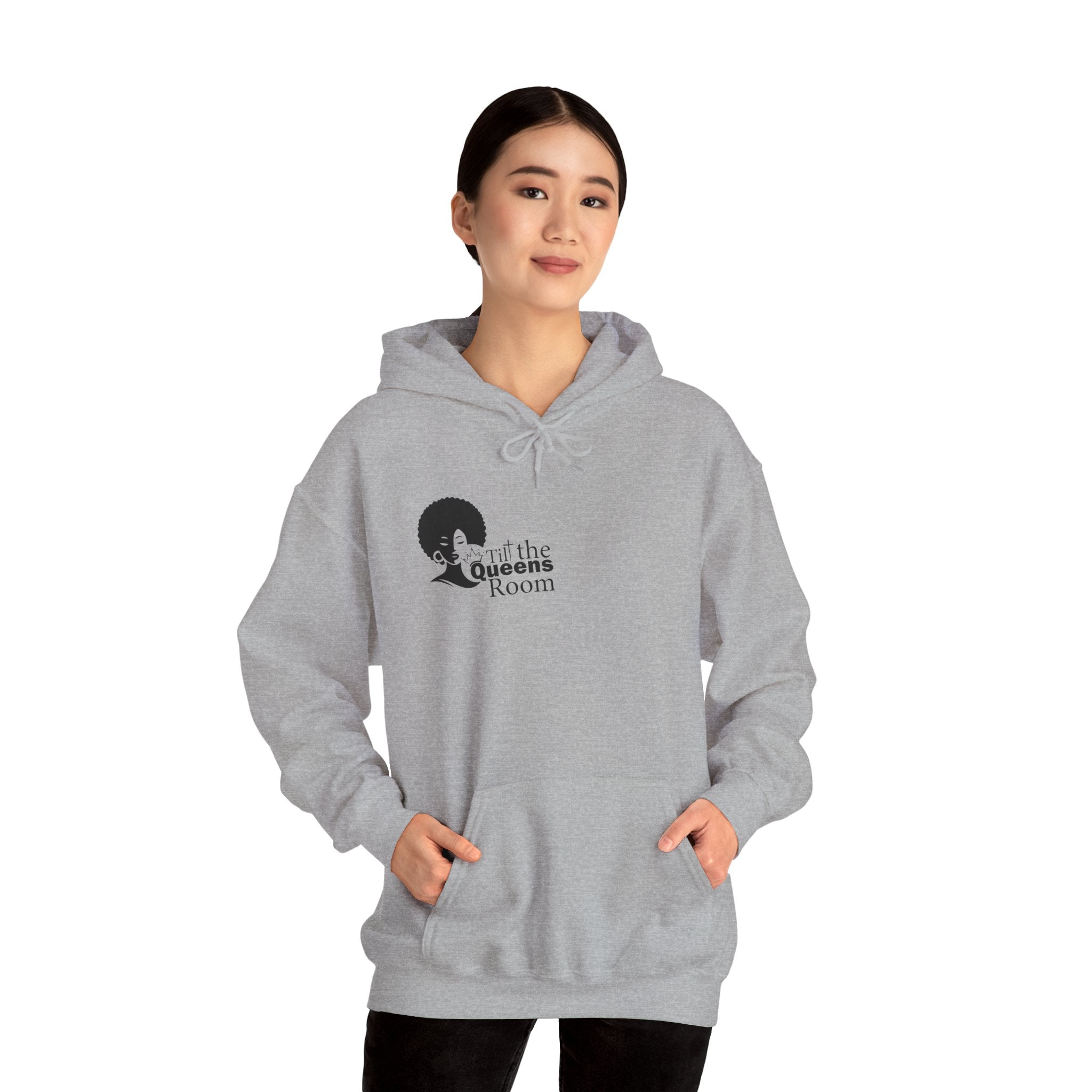 Queens Tilt the Room Woman Hooded Sweatshirt - Cozy Apparel for Empowerment