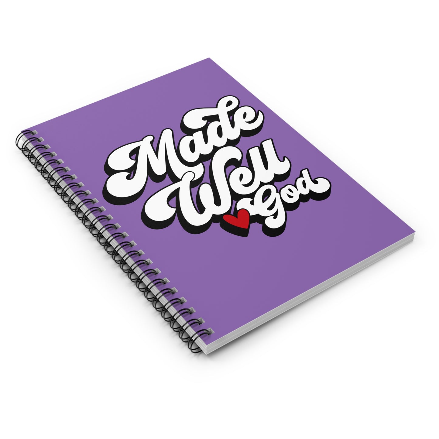 Made Well Love God Spiral Notebook - Inspirational Ruled Line Journal