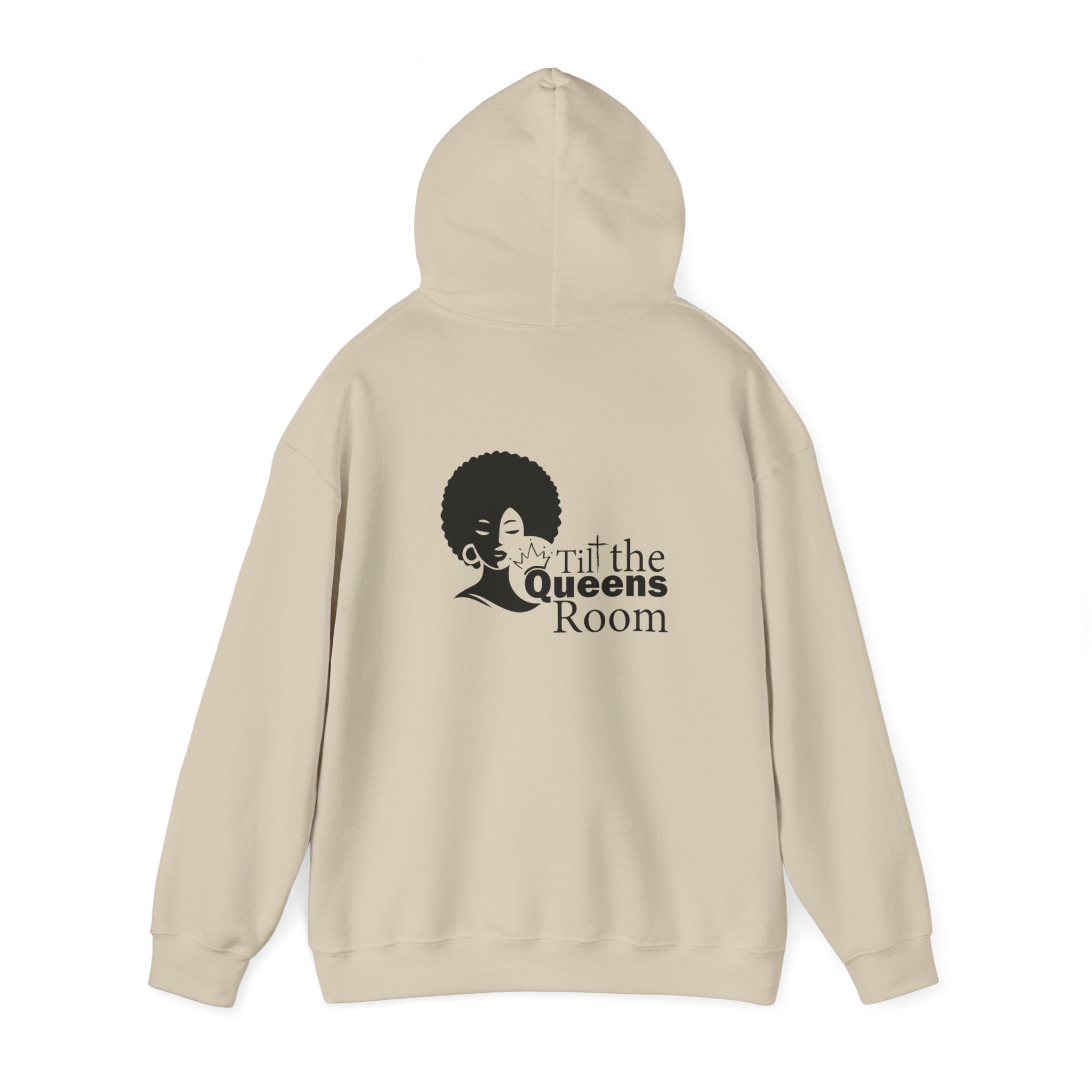 Queens Tilt the Room Woman Hooded Sweatshirt - Cozy Apparel for Empowerment