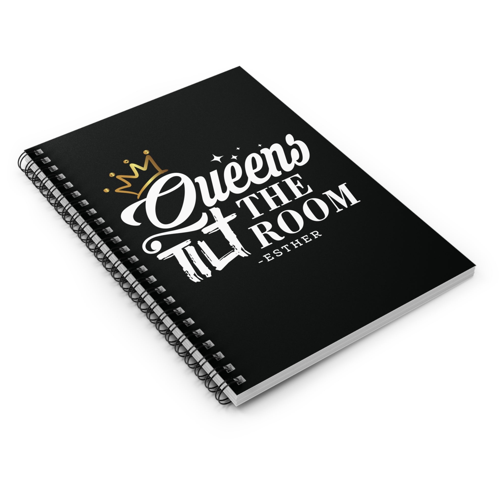 Queens Tilt The Room Black Cover Spiral Notebook