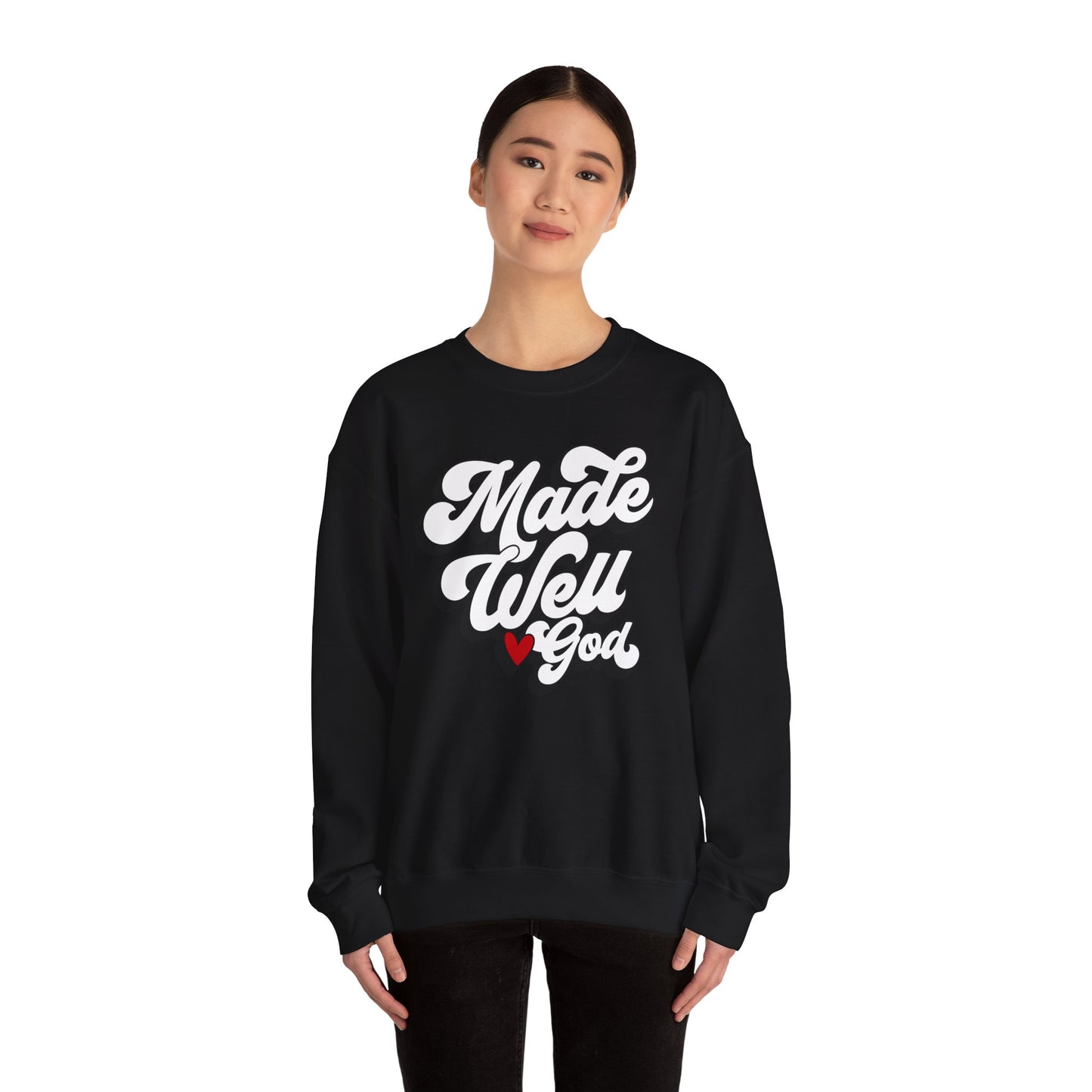 Made Well God Unisex Crewneck Sweatshirt - Cozy Faith-Inspired Apparel