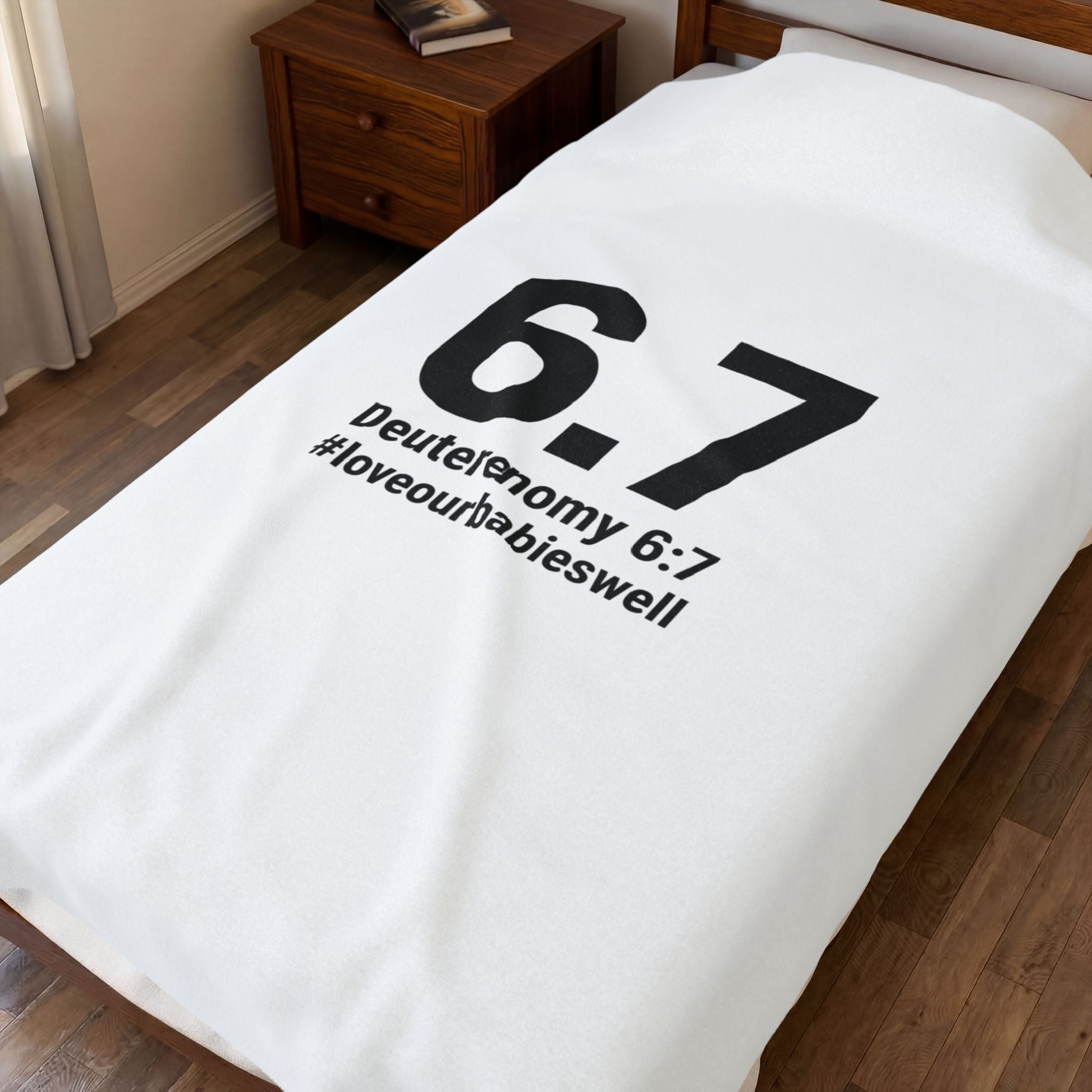6.7 minimalist number meme Velveteen Plush Blanket | absurdist humor, inside joke