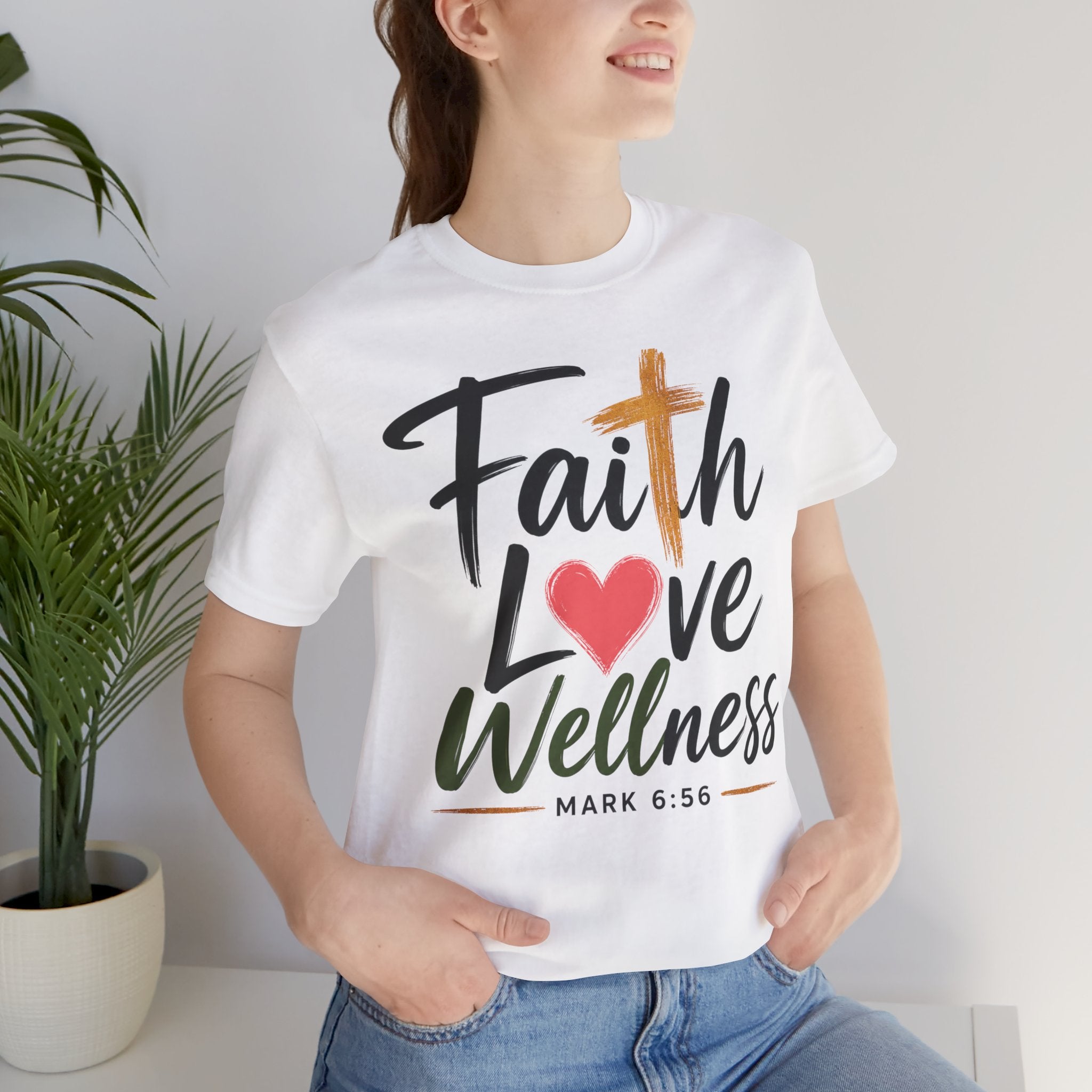 Faith Love Wellness Conference 2026 T-Shirt — Mark 6:56 Inspirational Christian Tee