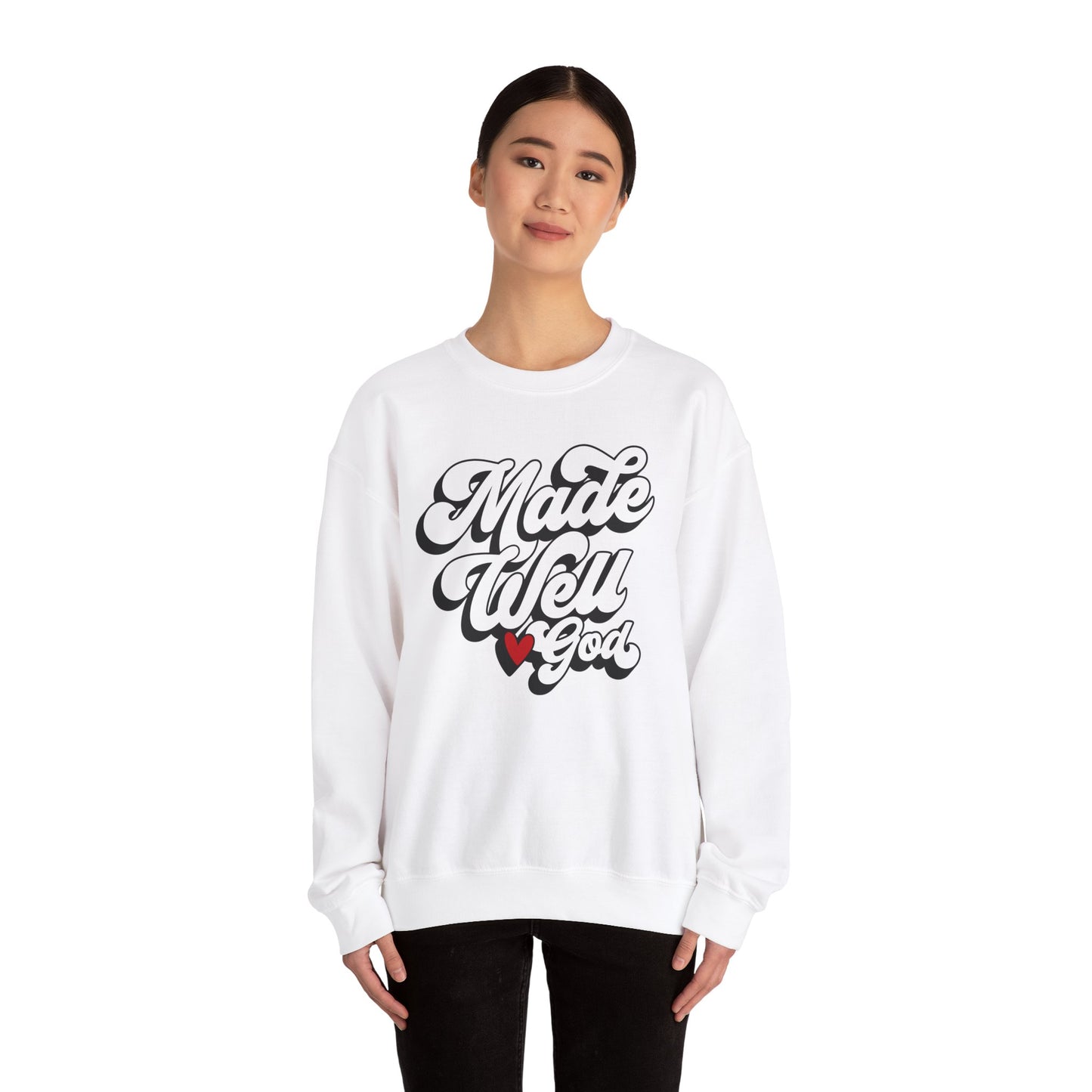 Made Well God Unisex Crewneck Sweatshirt - Cozy Faith-Inspired Apparel