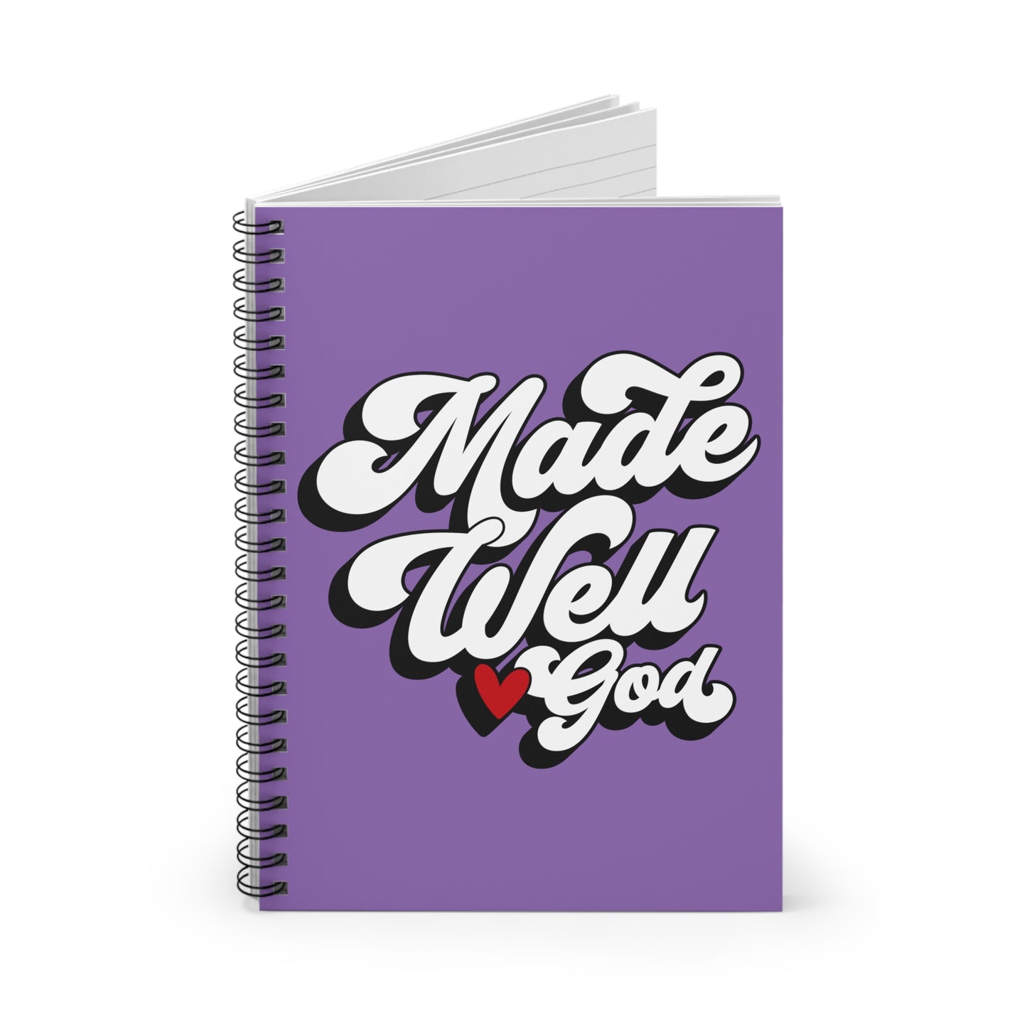 Made Well Love God Spiral Notebook - Inspirational Ruled Line Journal