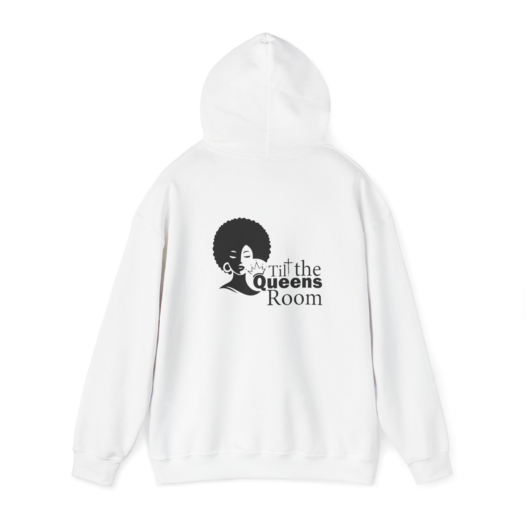 Queens Tilt the Room Woman Hooded Sweatshirt - Cozy Apparel for Empowerment