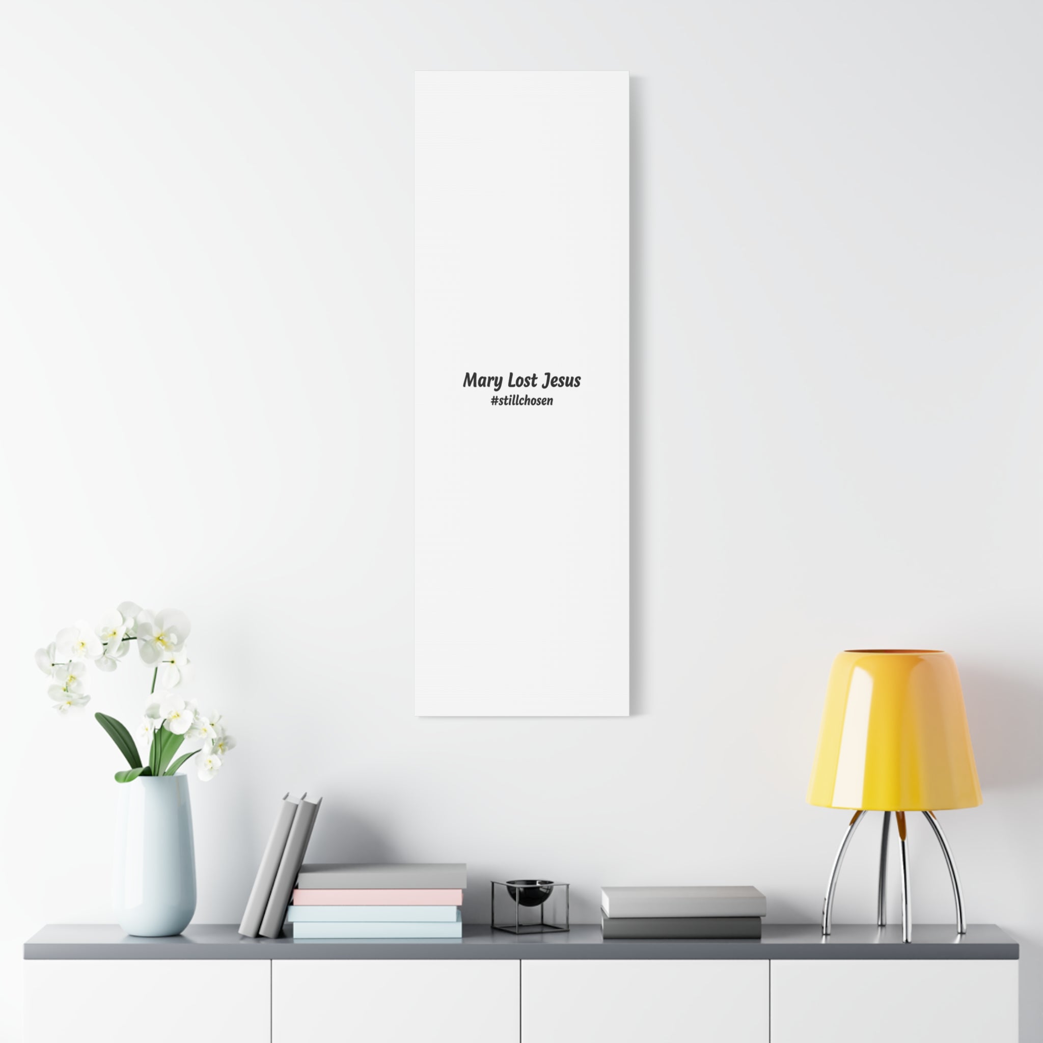 Mary Lost Jesus Canvas | absurdist humor, meme text wall art
