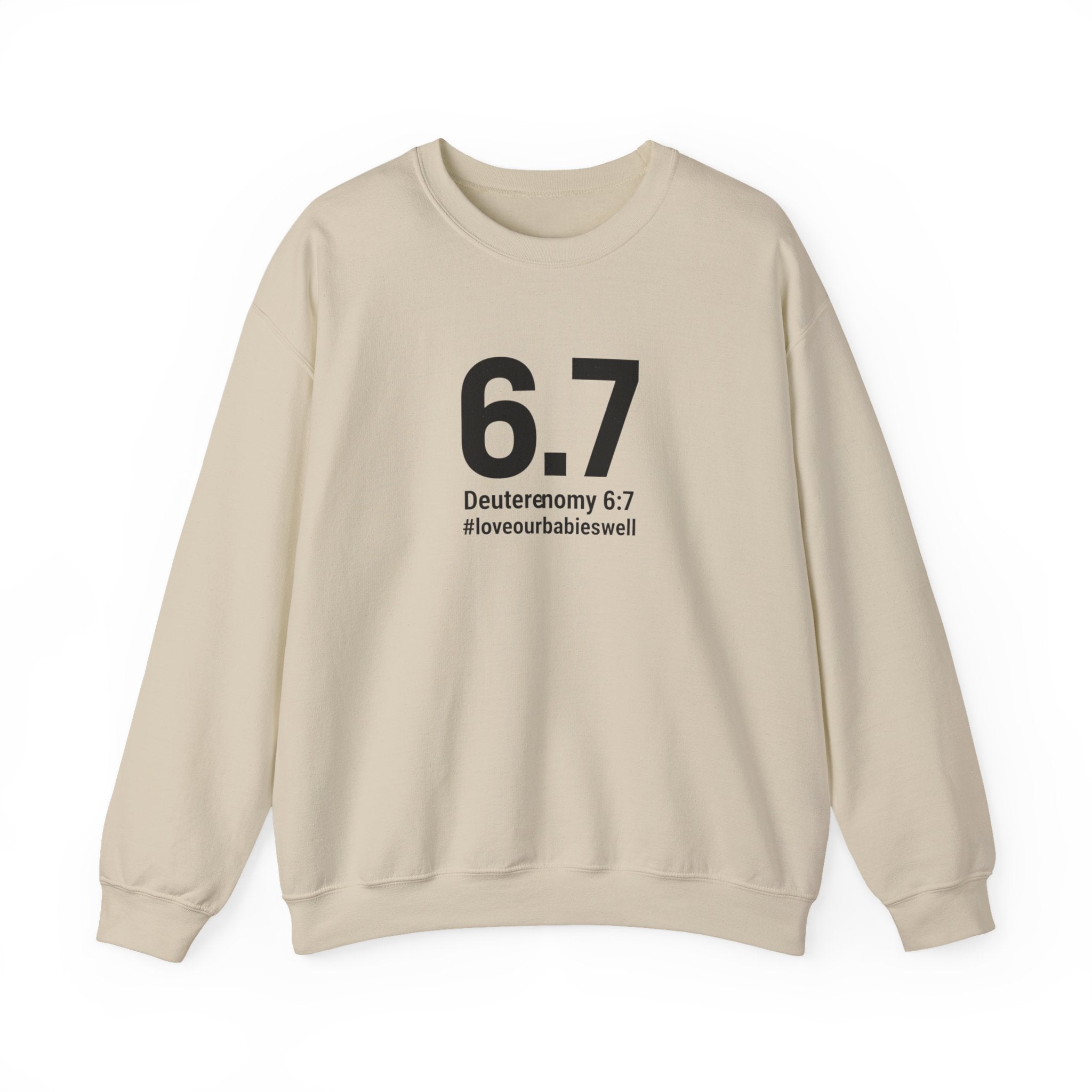 6.7 Minimalist Number Crewneck Sweatshirt | 67 shirt, absurdist humor