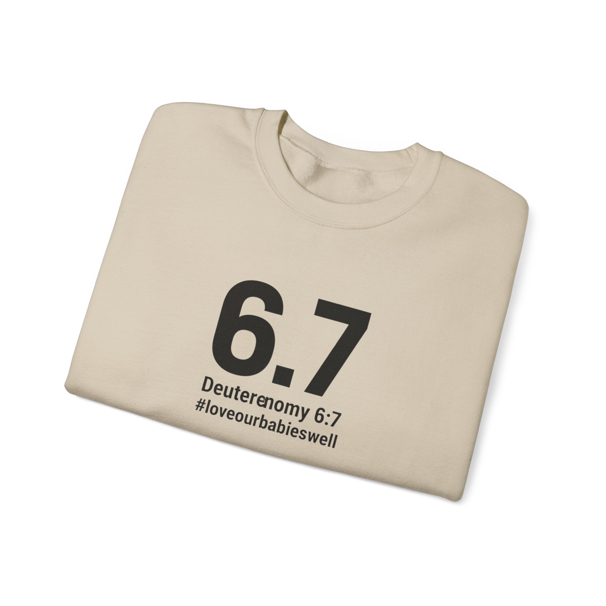 6.7 Minimalist Number Crewneck Sweatshirt | 67 shirt, absurdist humor