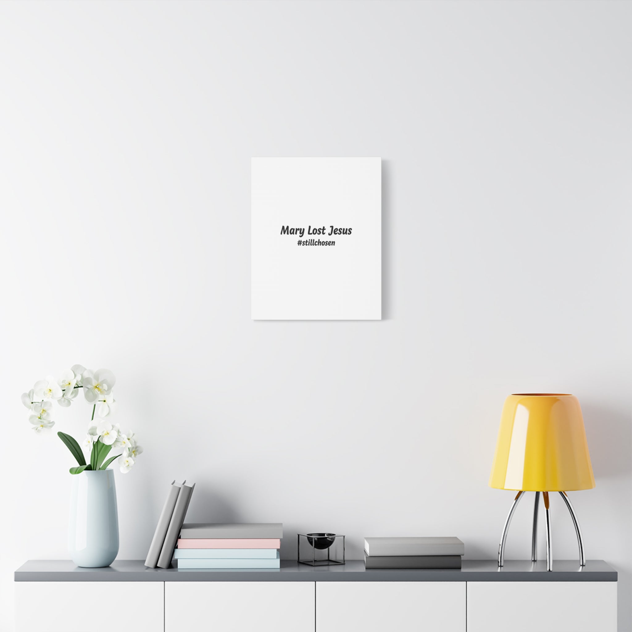 Mary Lost Jesus Canvas | absurdist humor, meme text wall art