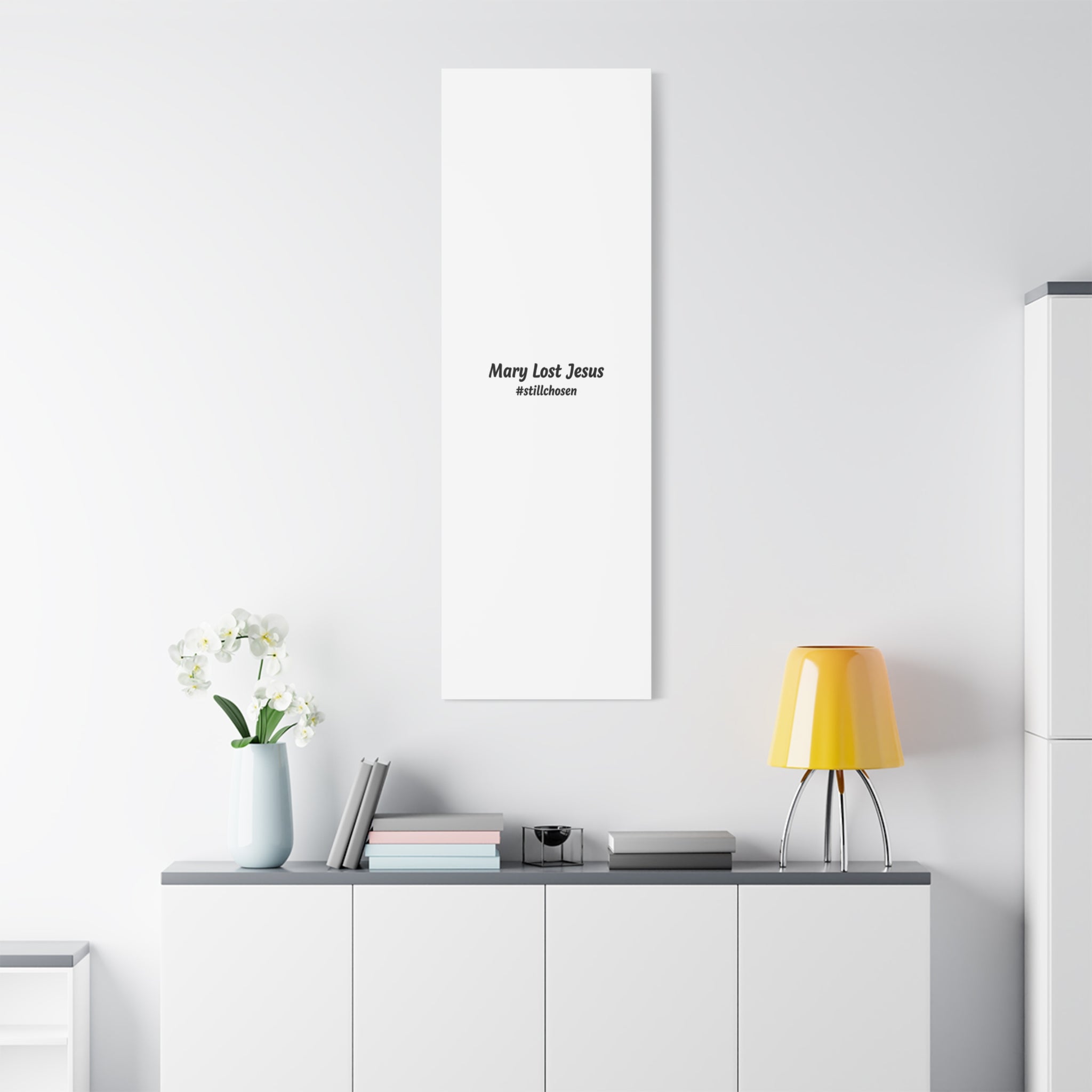 Mary Lost Jesus Canvas | absurdist humor, meme text wall art