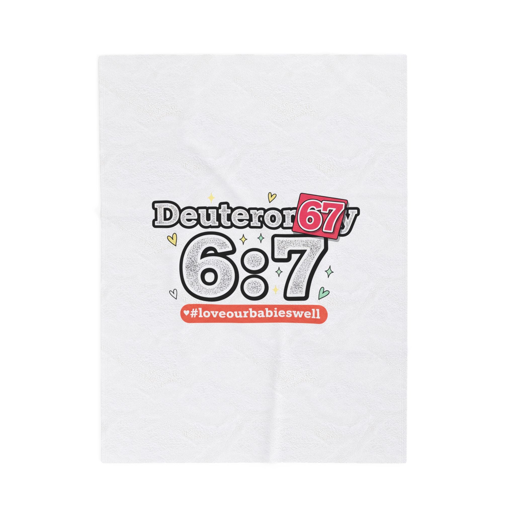 67 Deuteronomy Meme Blanket | absurdist humor, minimalist numeric design