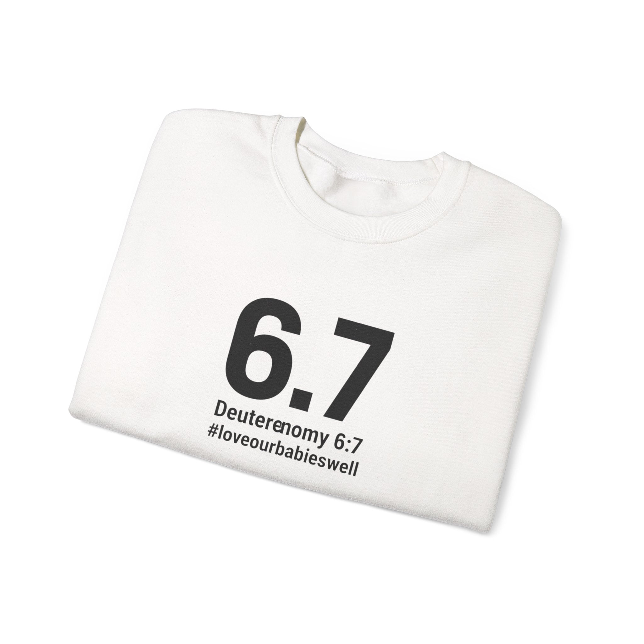 6.7 Minimalist Number Crewneck Sweatshirt | 67 shirt, absurdist humor