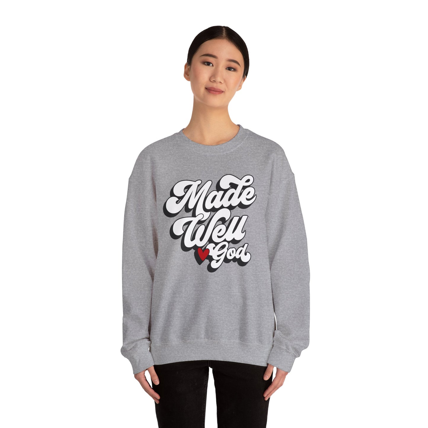 Made Well God Unisex Crewneck Sweatshirt - Cozy Faith-Inspired Apparel