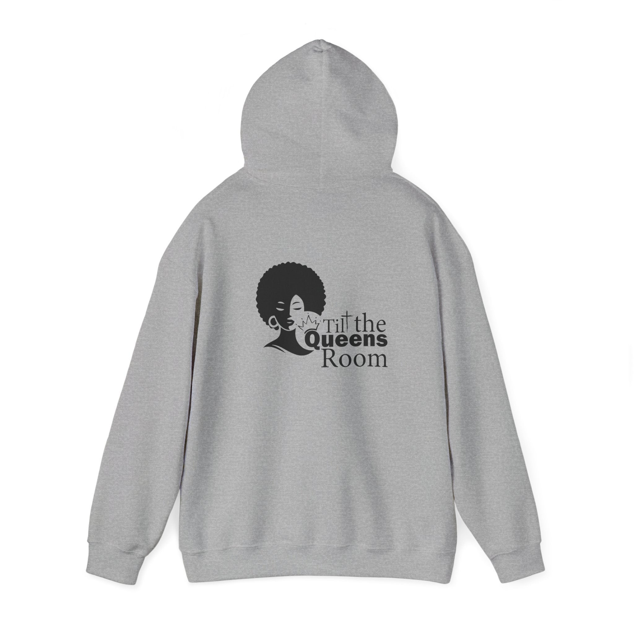 Queens Tilt the Room Woman Hooded Sweatshirt - Cozy Apparel for Empowerment