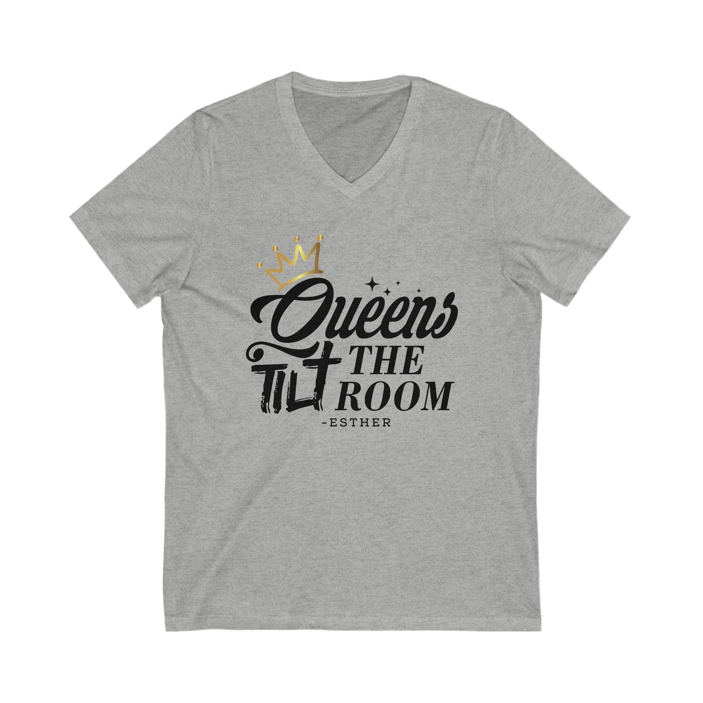 Queens Tee - V-Neck Jersey T-Shirt for Empowered Women