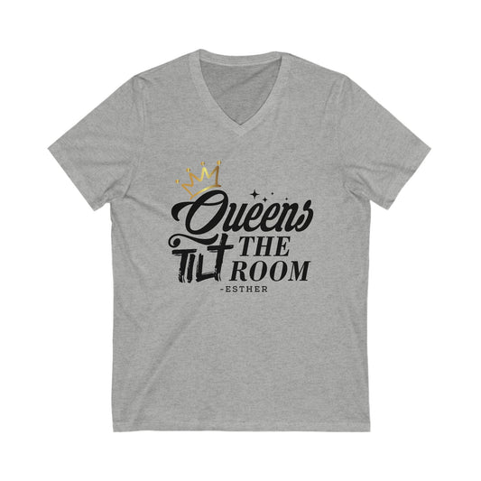 Queens Tee - V-Neck Jersey T-Shirt for Empowered Women