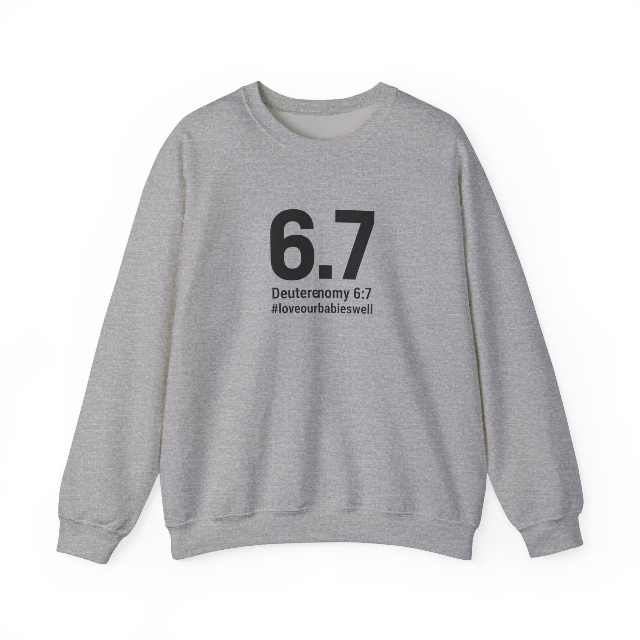 6.7 Minimalist Number Crewneck Sweatshirt | 67 shirt, absurdist humor