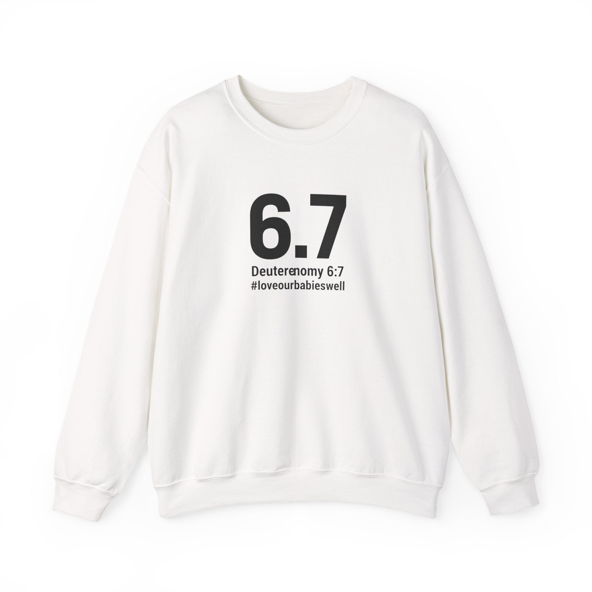 6.7 Minimalist Number Crewneck Sweatshirt | 67 shirt, absurdist humor