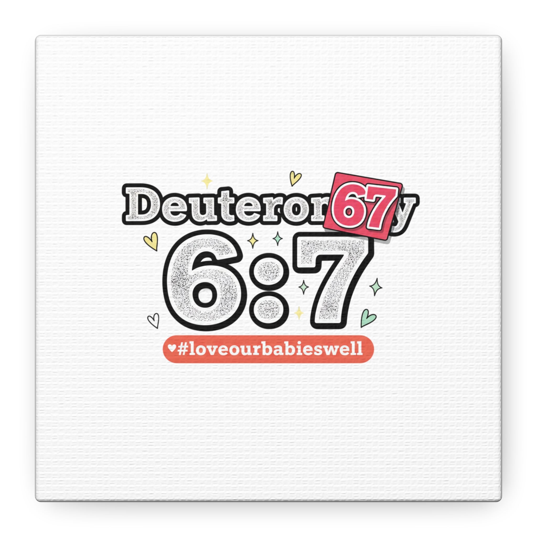 67 meme canvas | absurdist number art, minimalist meme humor