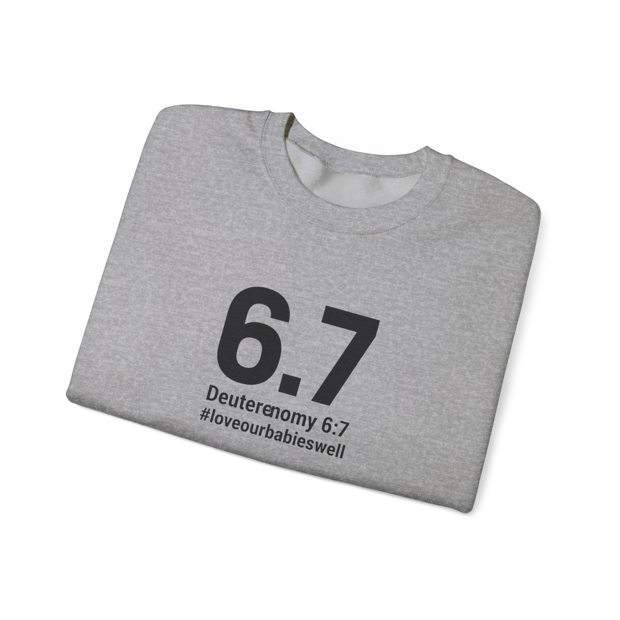 6.7 Minimalist Number Crewneck Sweatshirt | 67 shirt, absurdist humor