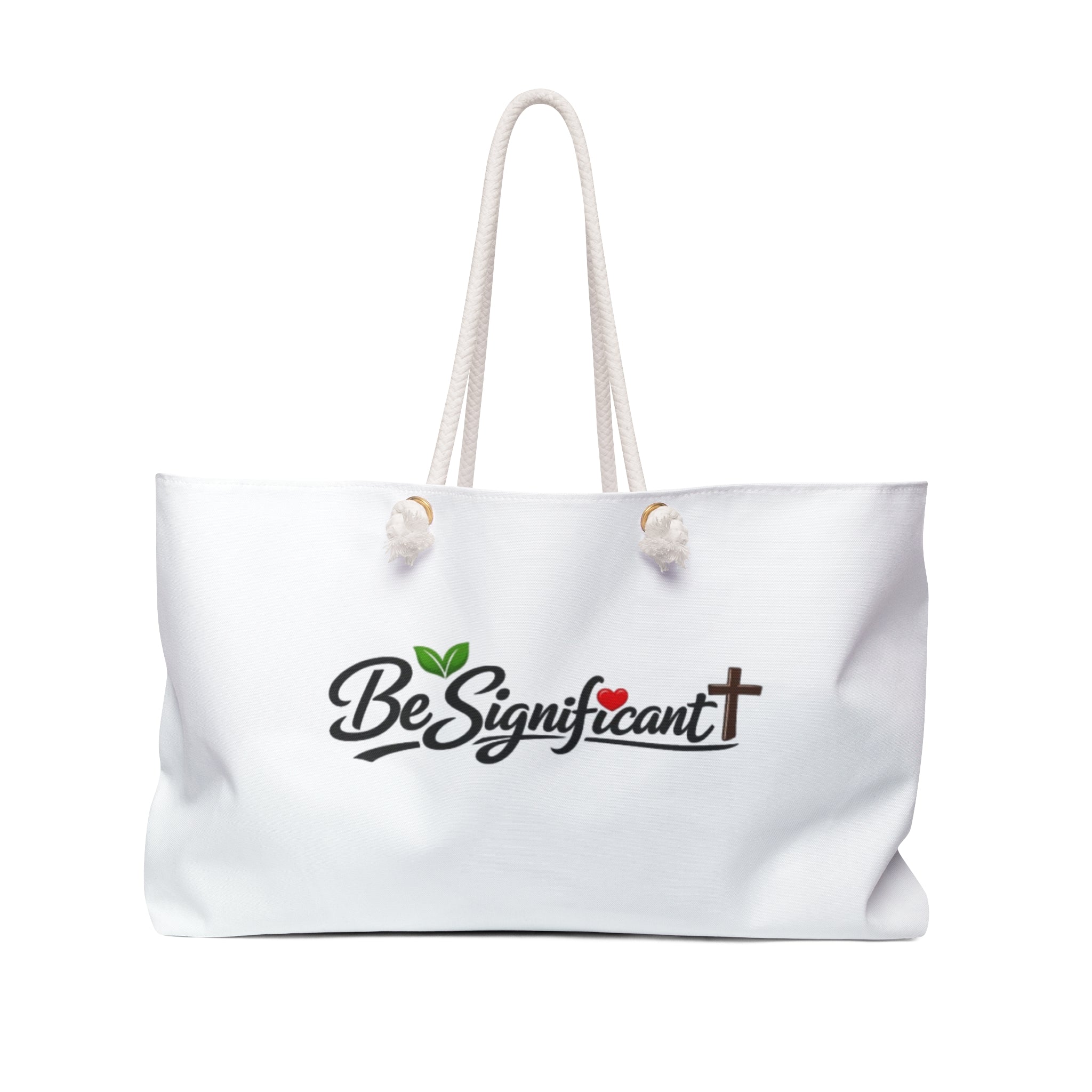Be Significant Canvas Weekender Bag — Inspirational Christian Travel Tote