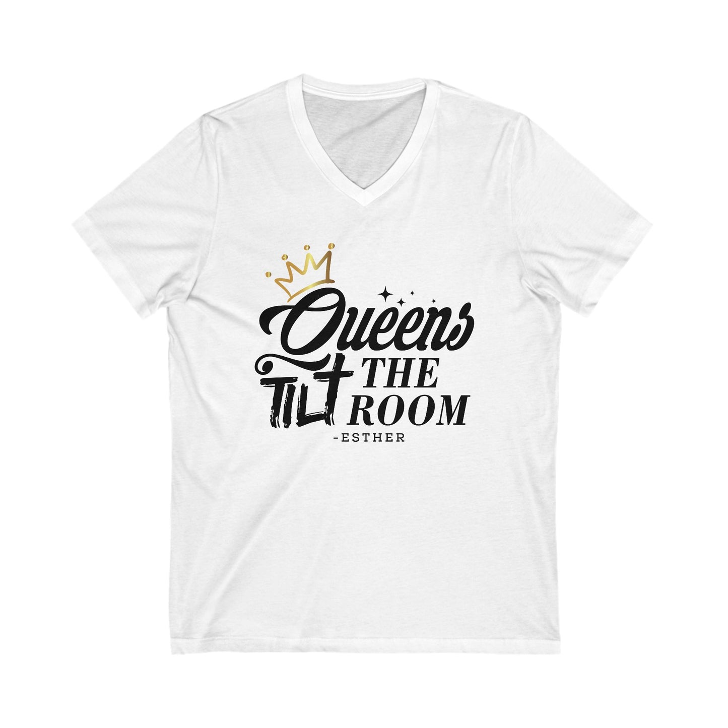 Queens Tee - V-Neck Jersey T-Shirt for Empowered Women