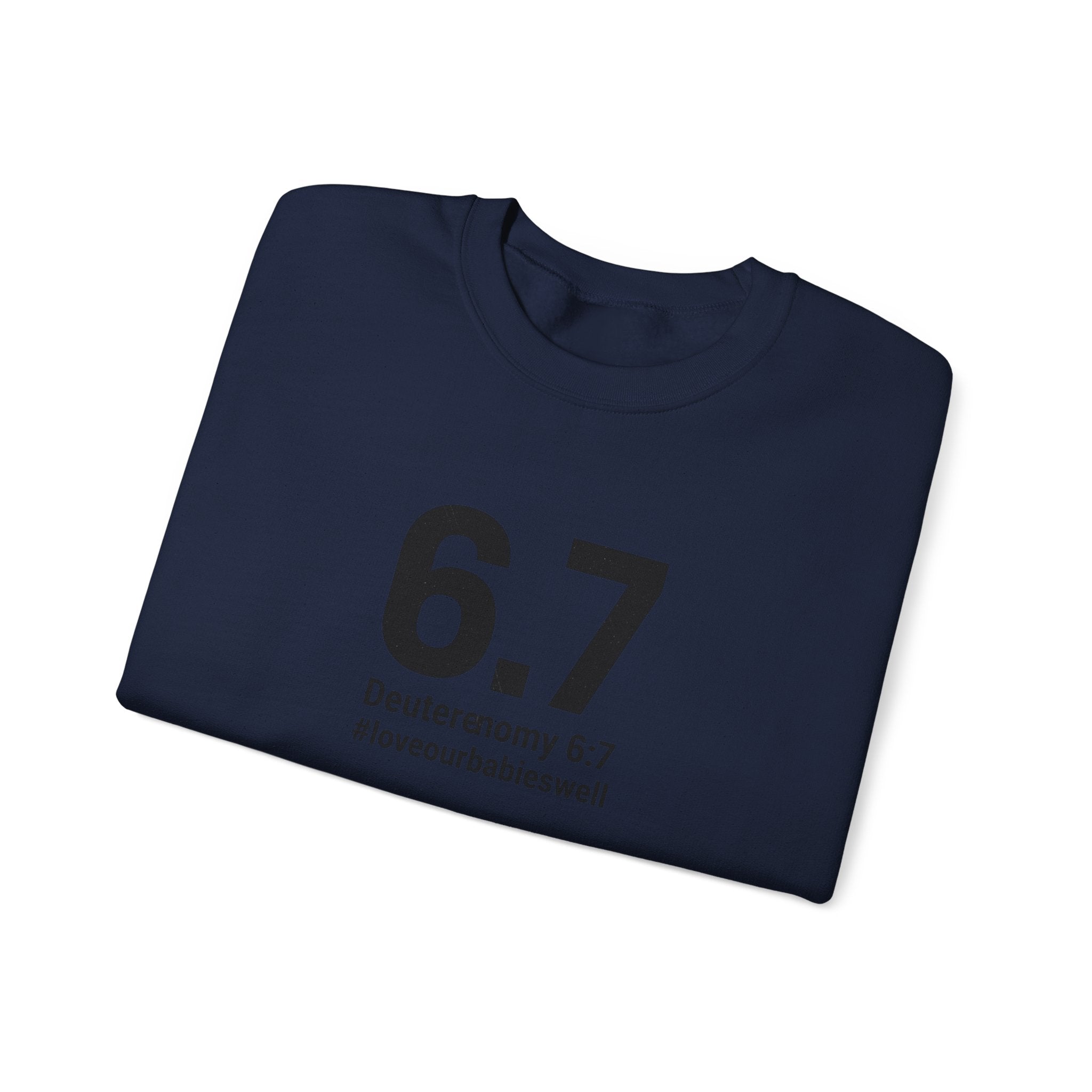 6.7 Minimalist Number Crewneck Sweatshirt | 67 shirt, absurdist humor