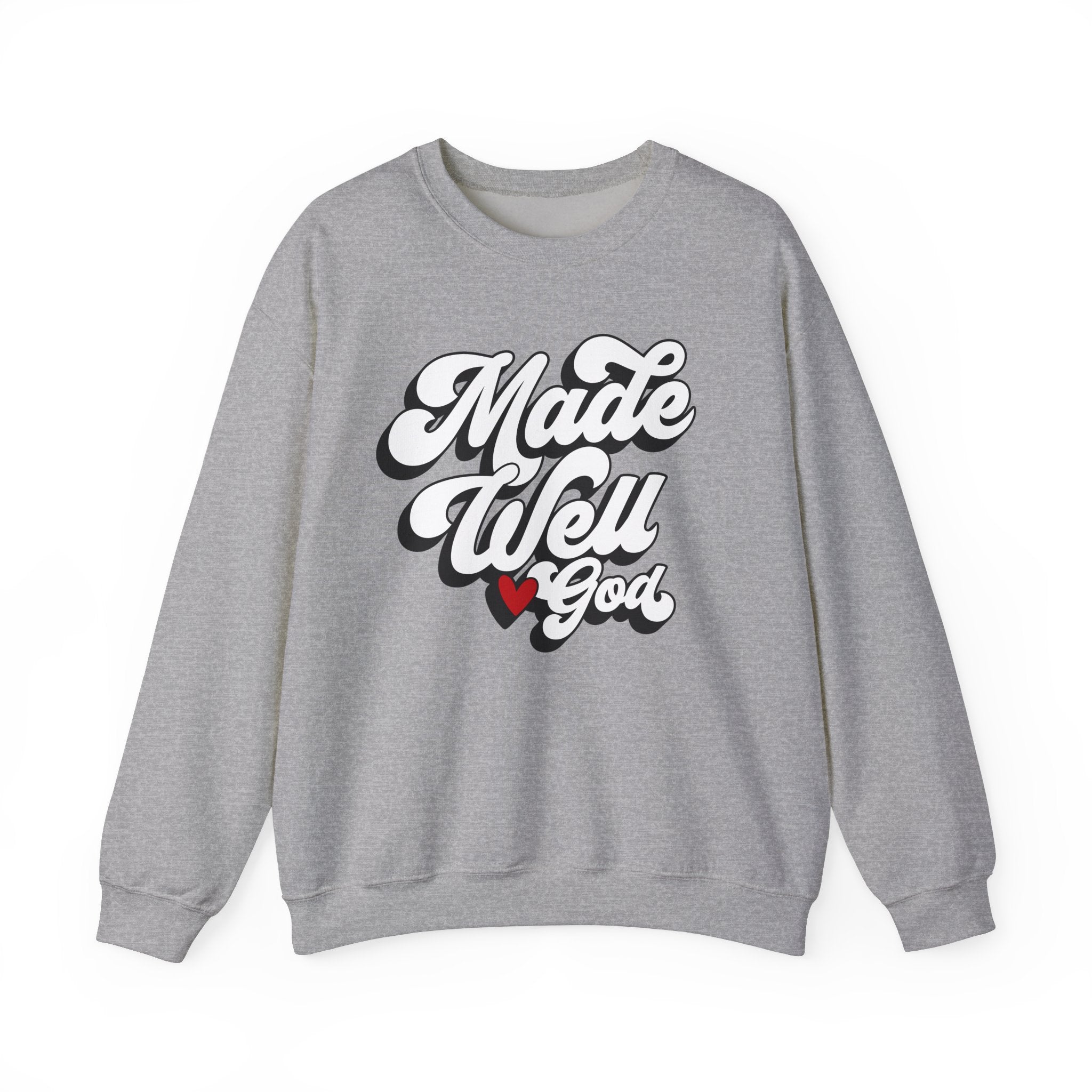 Made Well God Unisex Crewneck Sweatshirt - Cozy Faith-Inspired Apparel