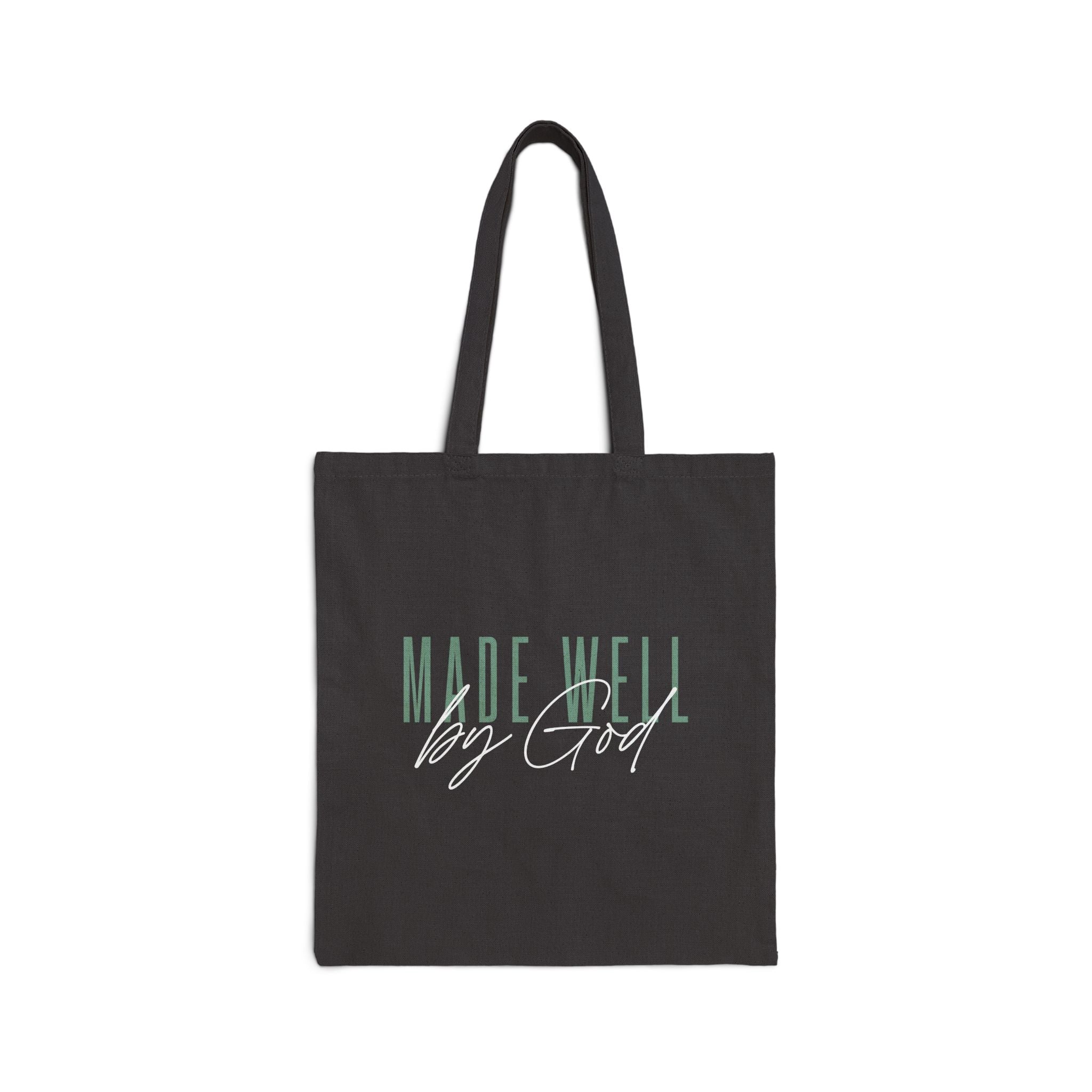 Inspirational Cotton Canvas Tote Bag - 'Made Well by God'