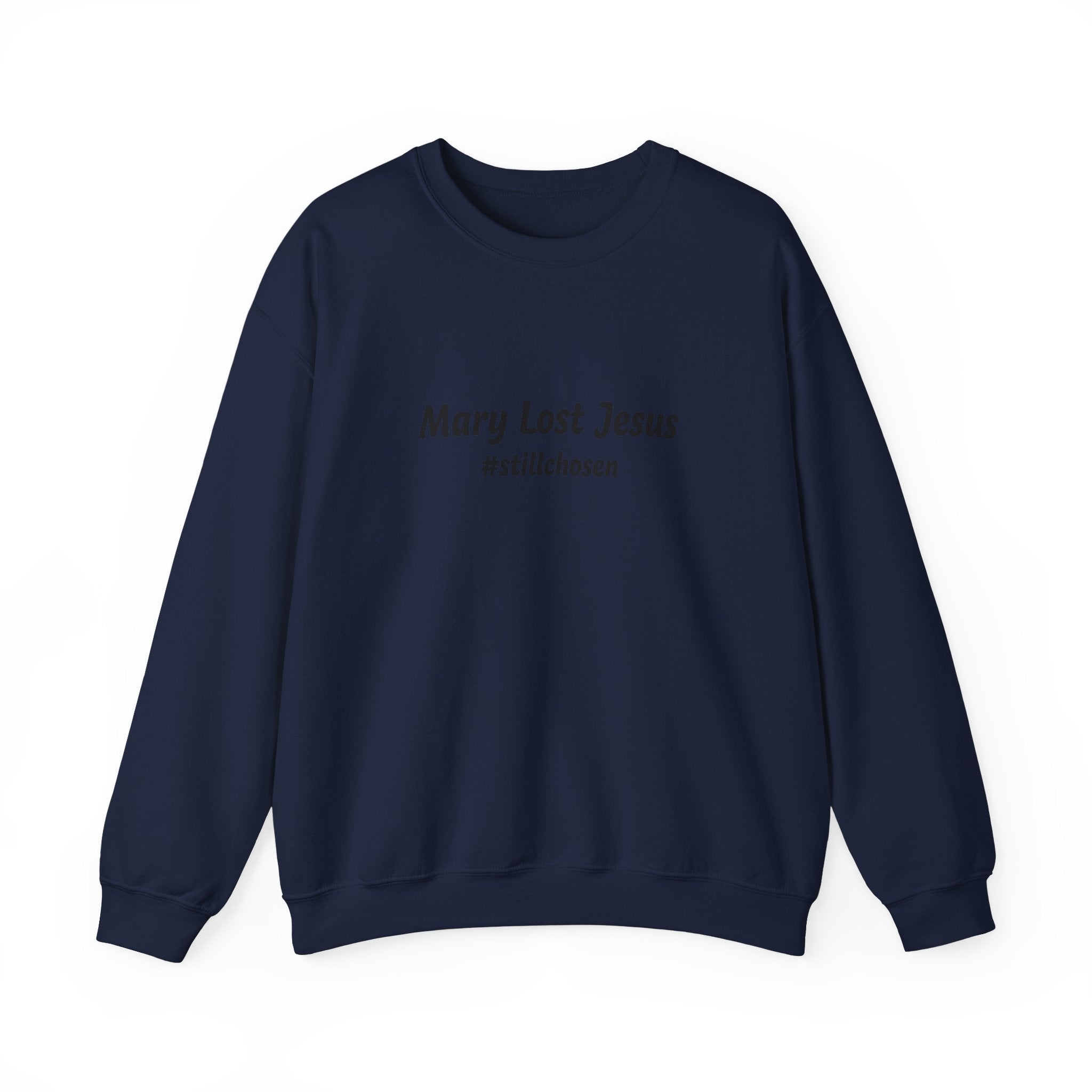 Mary Lost Jesus sweatshirt | absurdist humor, minimalist meme