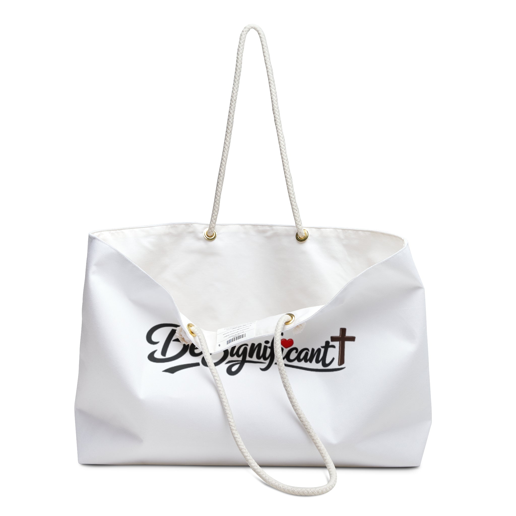 Be Significant Canvas Weekender Bag — Inspirational Christian Travel Tote