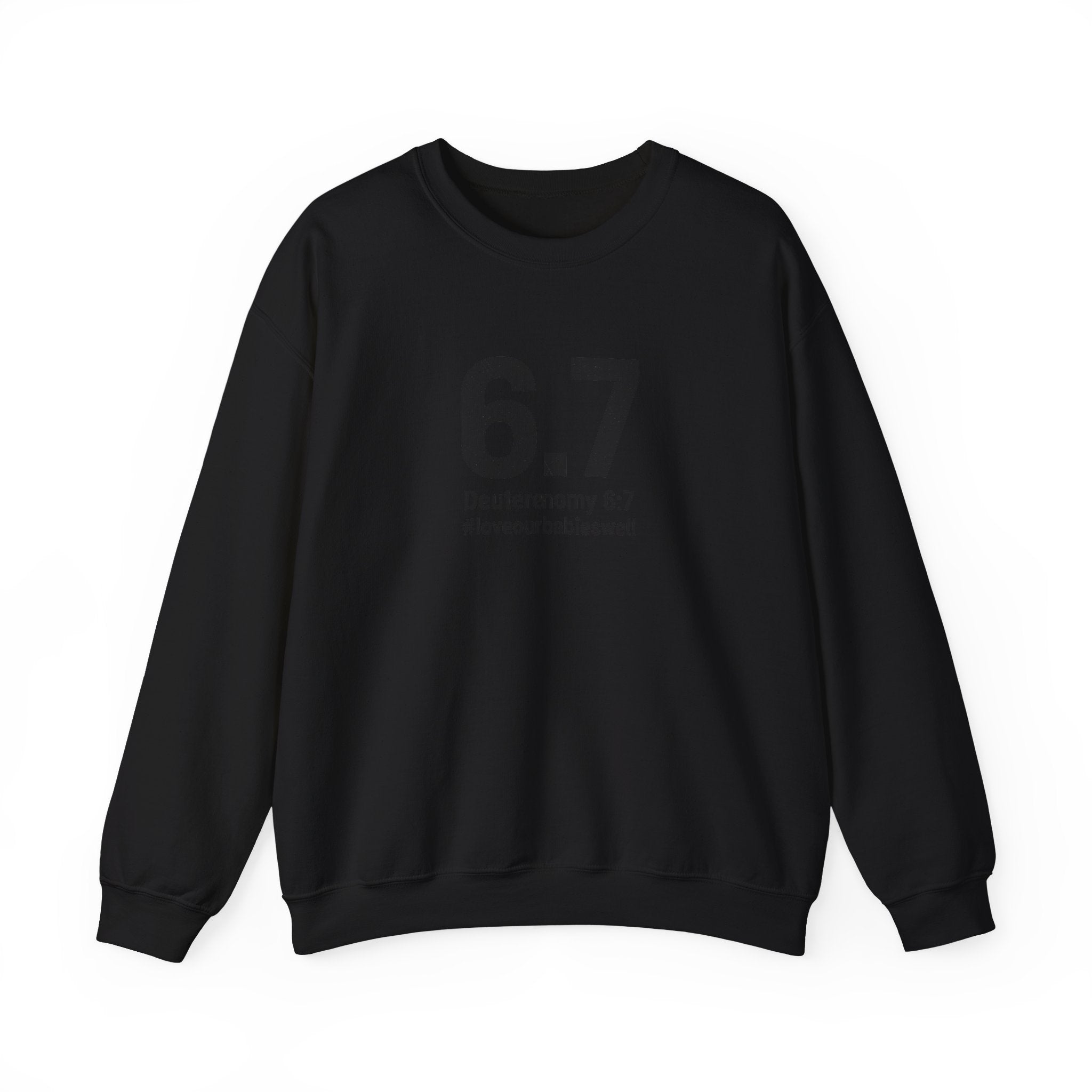 6.7 Minimalist Number Crewneck Sweatshirt | 67 shirt, absurdist humor