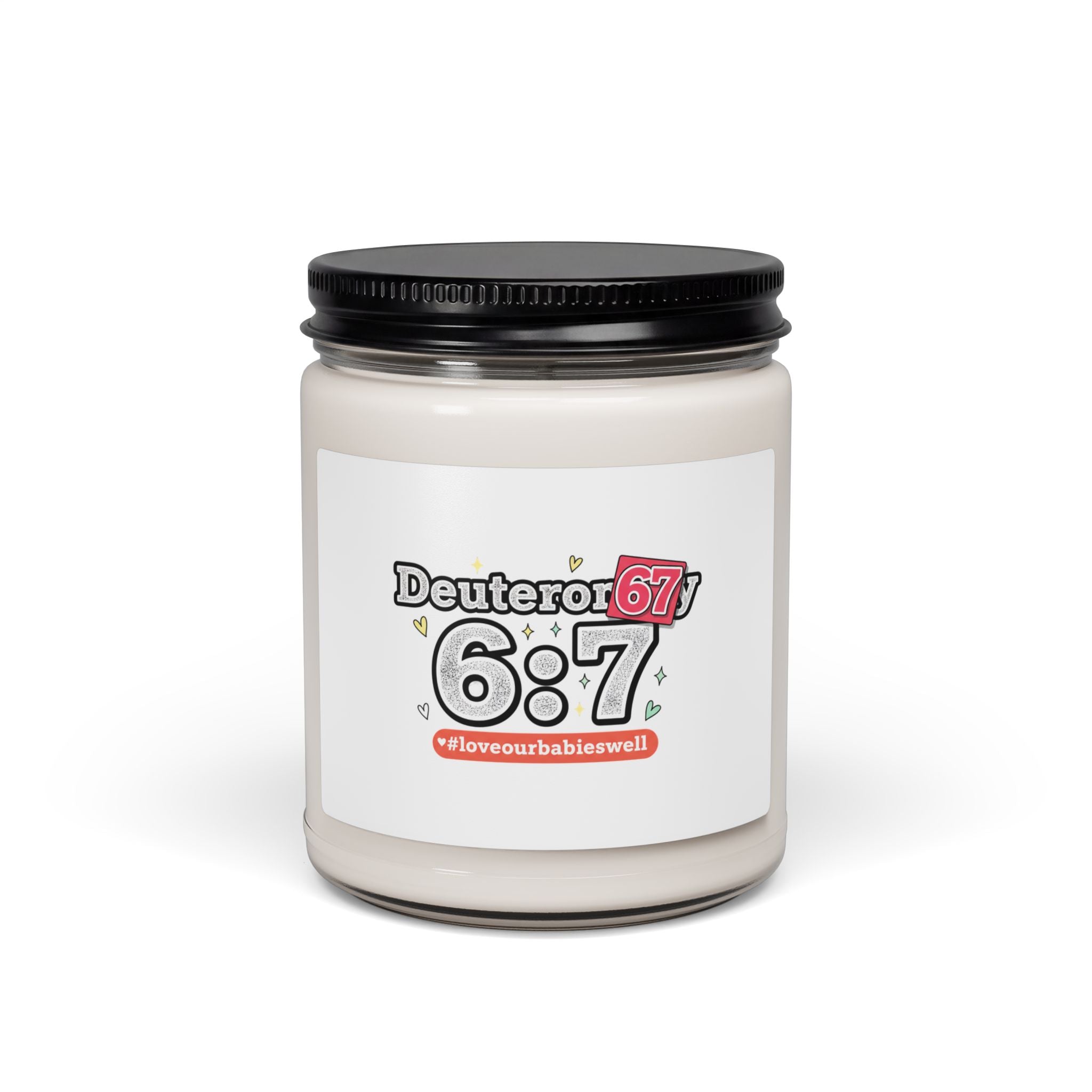 67 Meme Candle | absurdist number meme, minimalist typo soy candle
