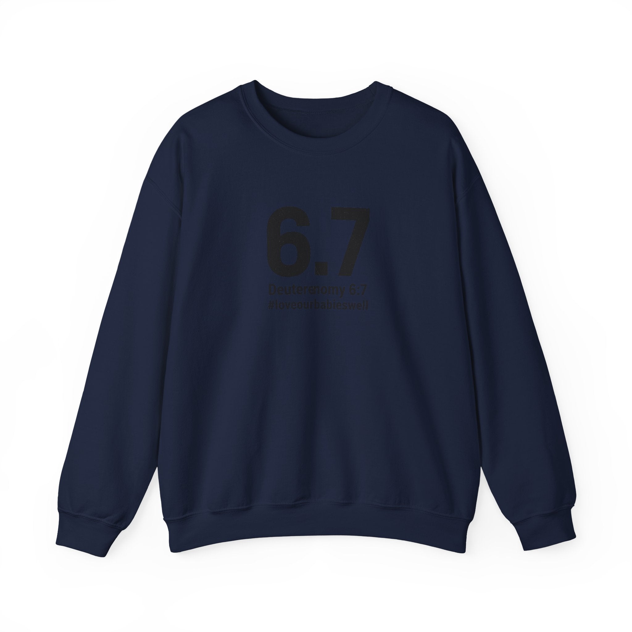 6.7 Minimalist Number Crewneck Sweatshirt | 67 shirt, absurdist humor