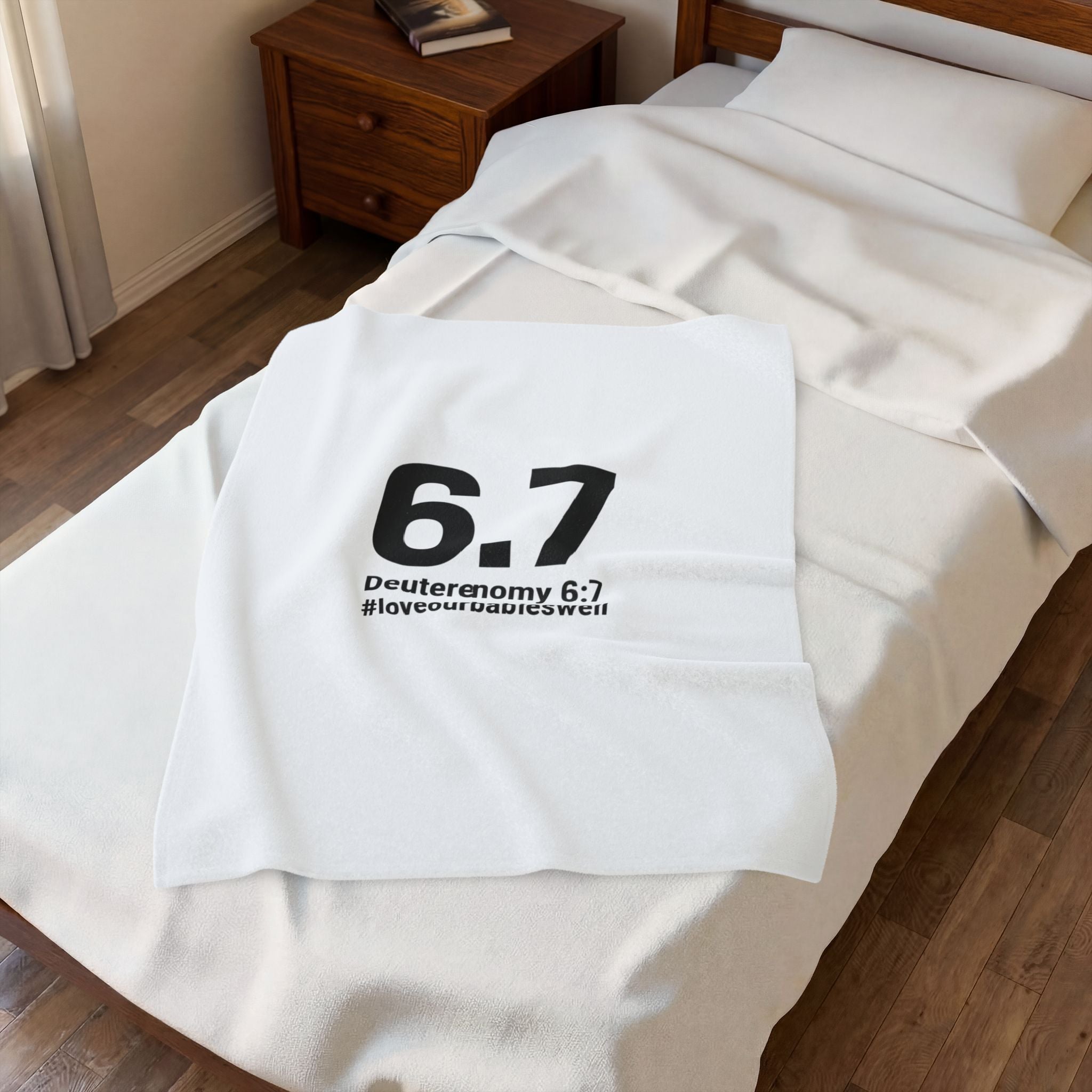 6.7 minimalist number meme Velveteen Plush Blanket | absurdist humor, inside joke
