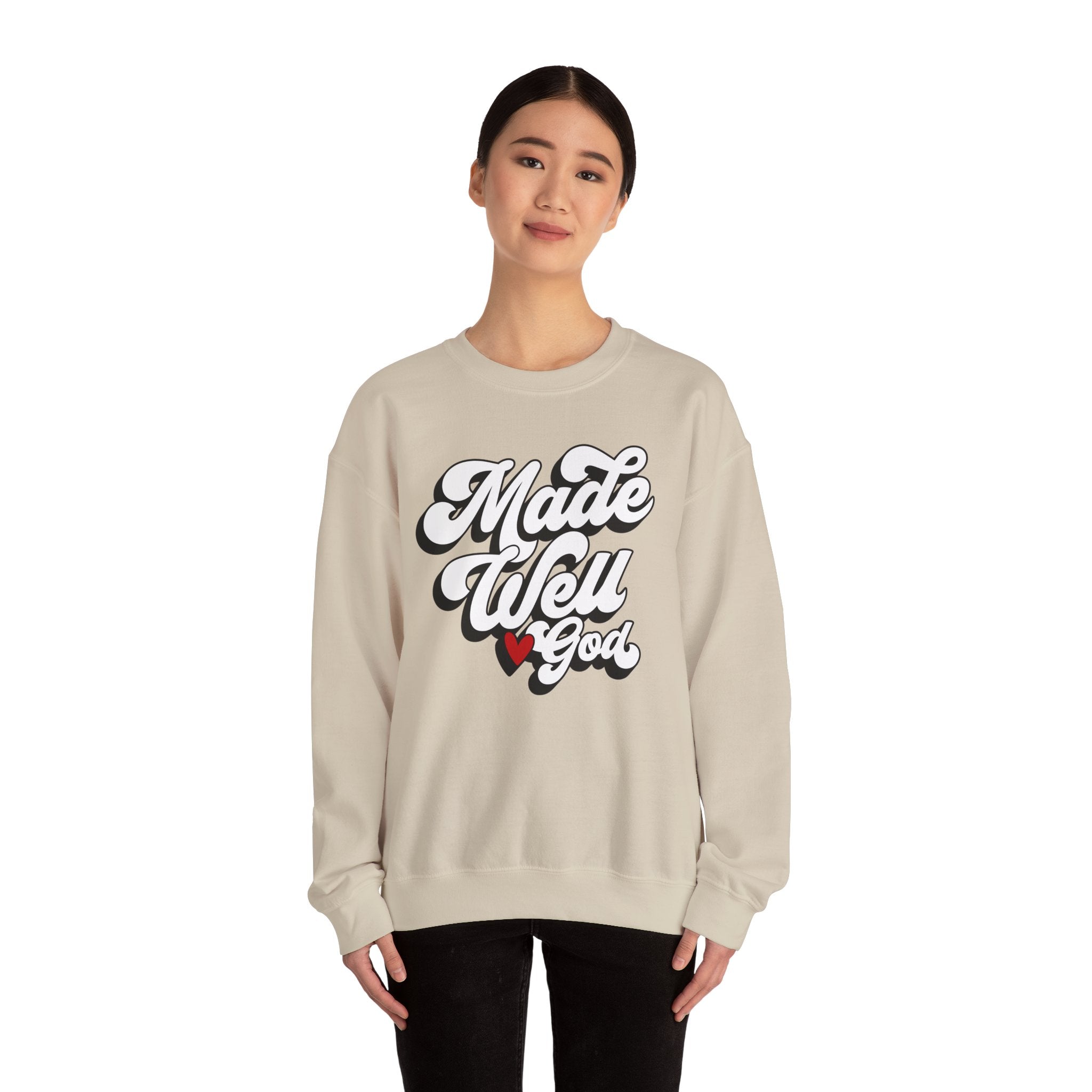 Made Well God Unisex Crewneck Sweatshirt - Cozy Faith-Inspired Apparel