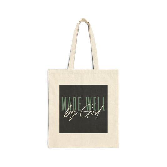 Made Well By God Canvas Tote