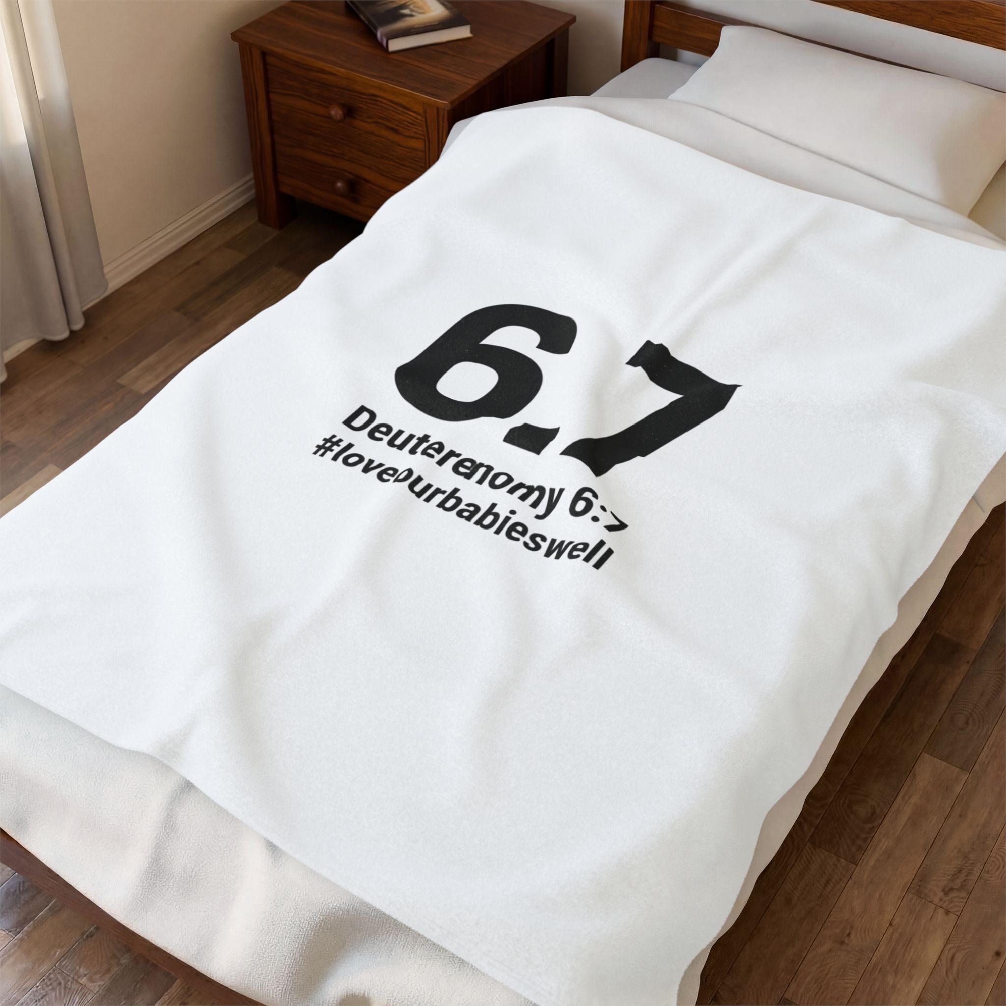 6.7 minimalist number meme Velveteen Plush Blanket | absurdist humor, inside joke