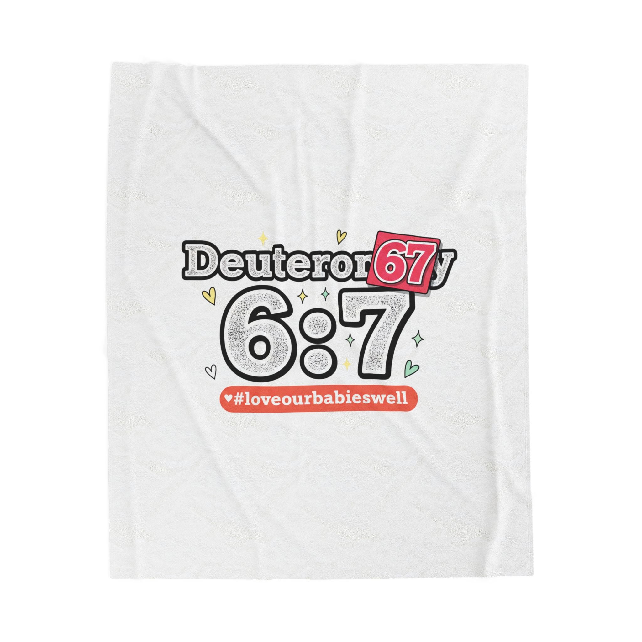 67 Deuteronomy Meme Blanket | absurdist humor, minimalist numeric design
