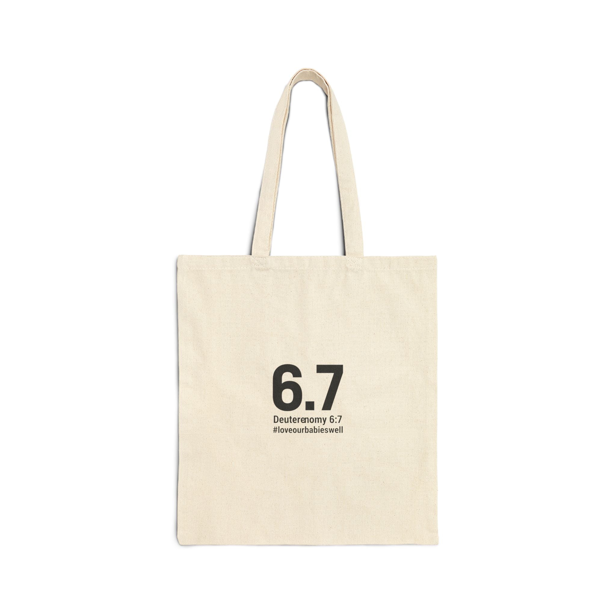 6.7 Minimalist Number Tote | 67 shirt absurdist humor, TikTok meme